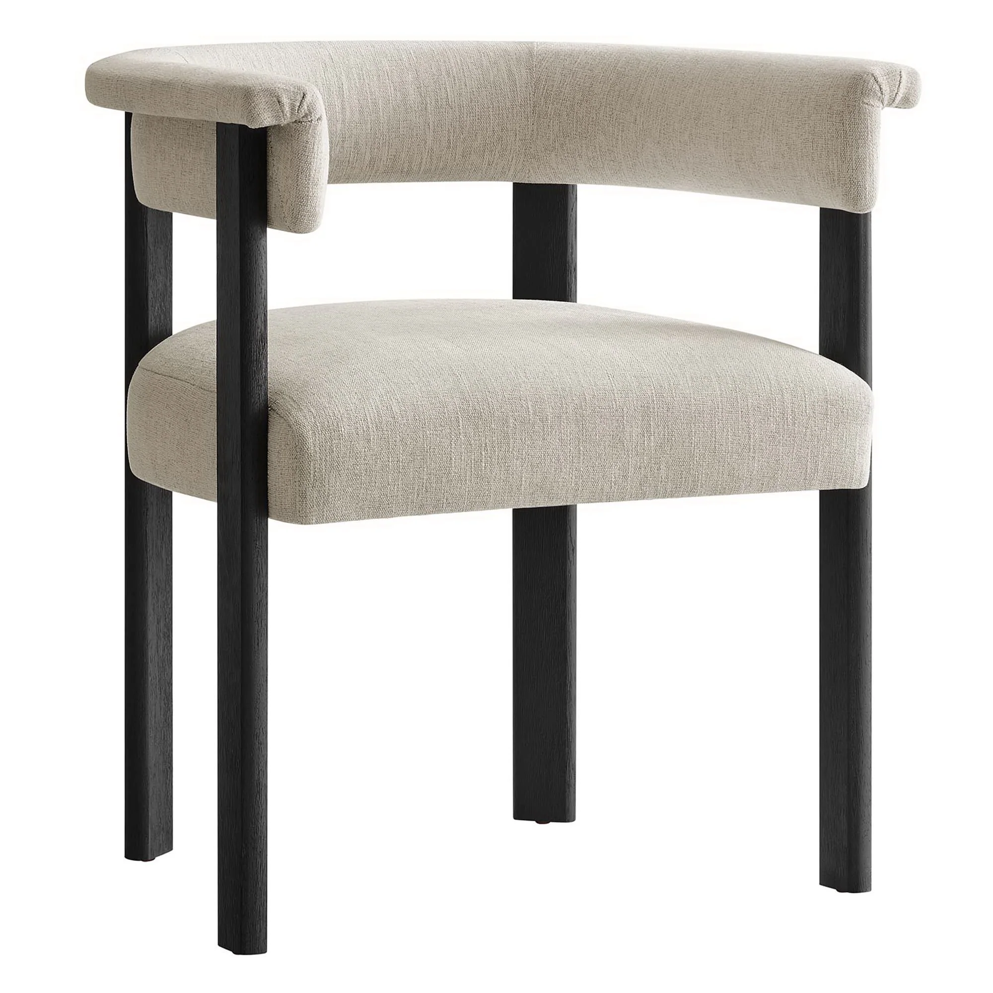 Imogen Fabric Upholstered Barrel Dining Chairs Set of 2 - Image 4