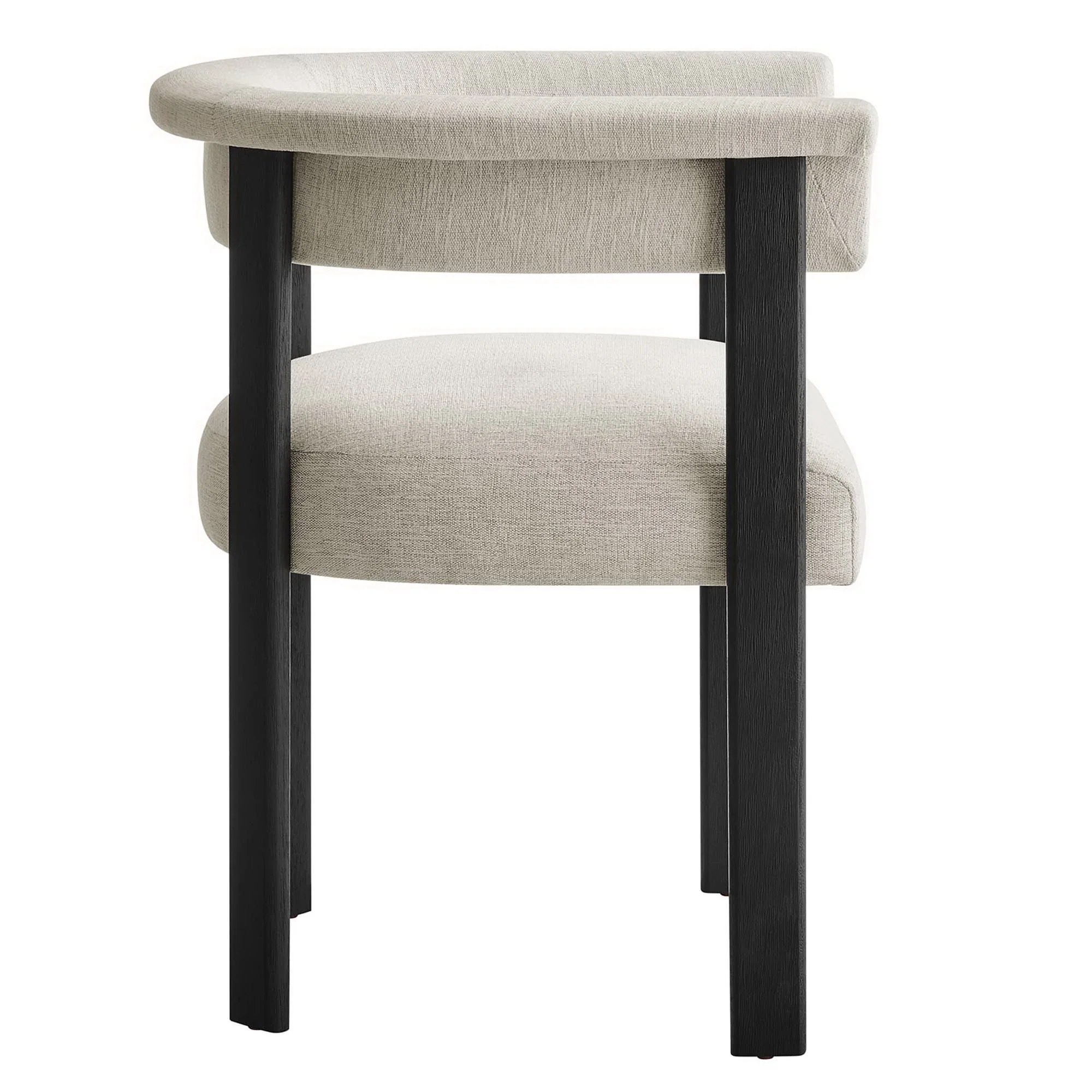 Imogen Fabric Upholstered Barrel Dining Chairs Set of 2 - Image 5