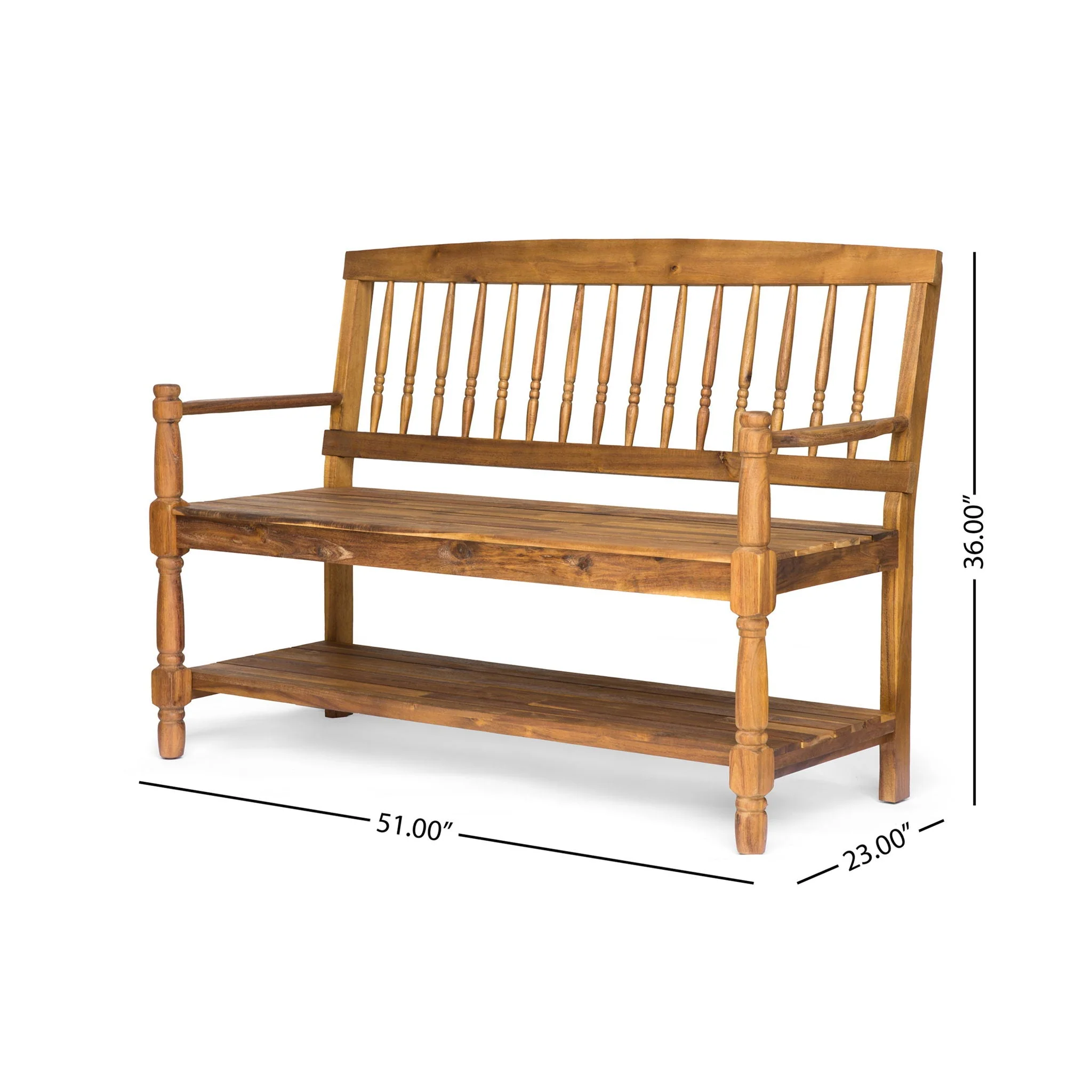 Imperial Bench With Built-In Shelf - Image 4