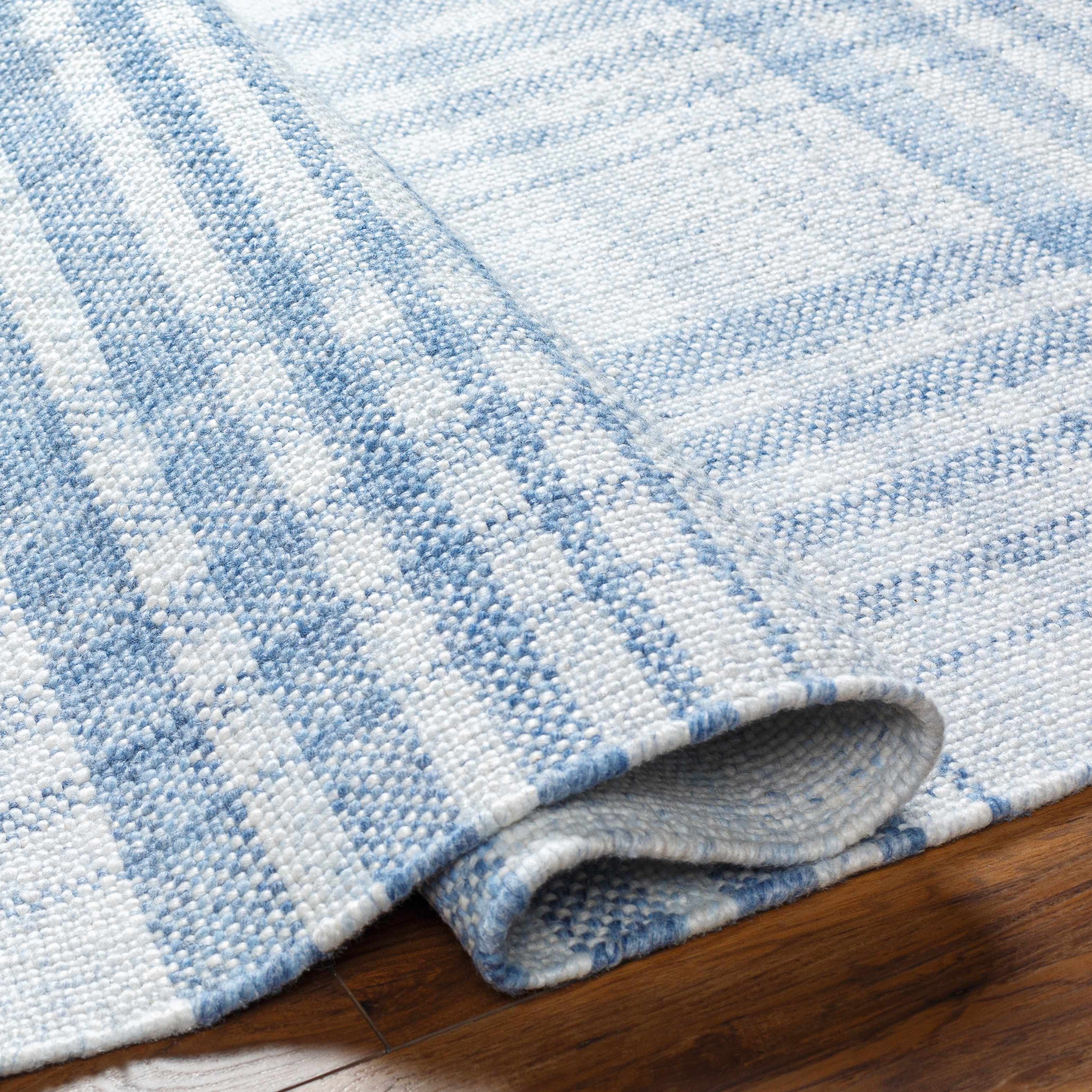 Inara Blue Plaid Area Rug - Image 6