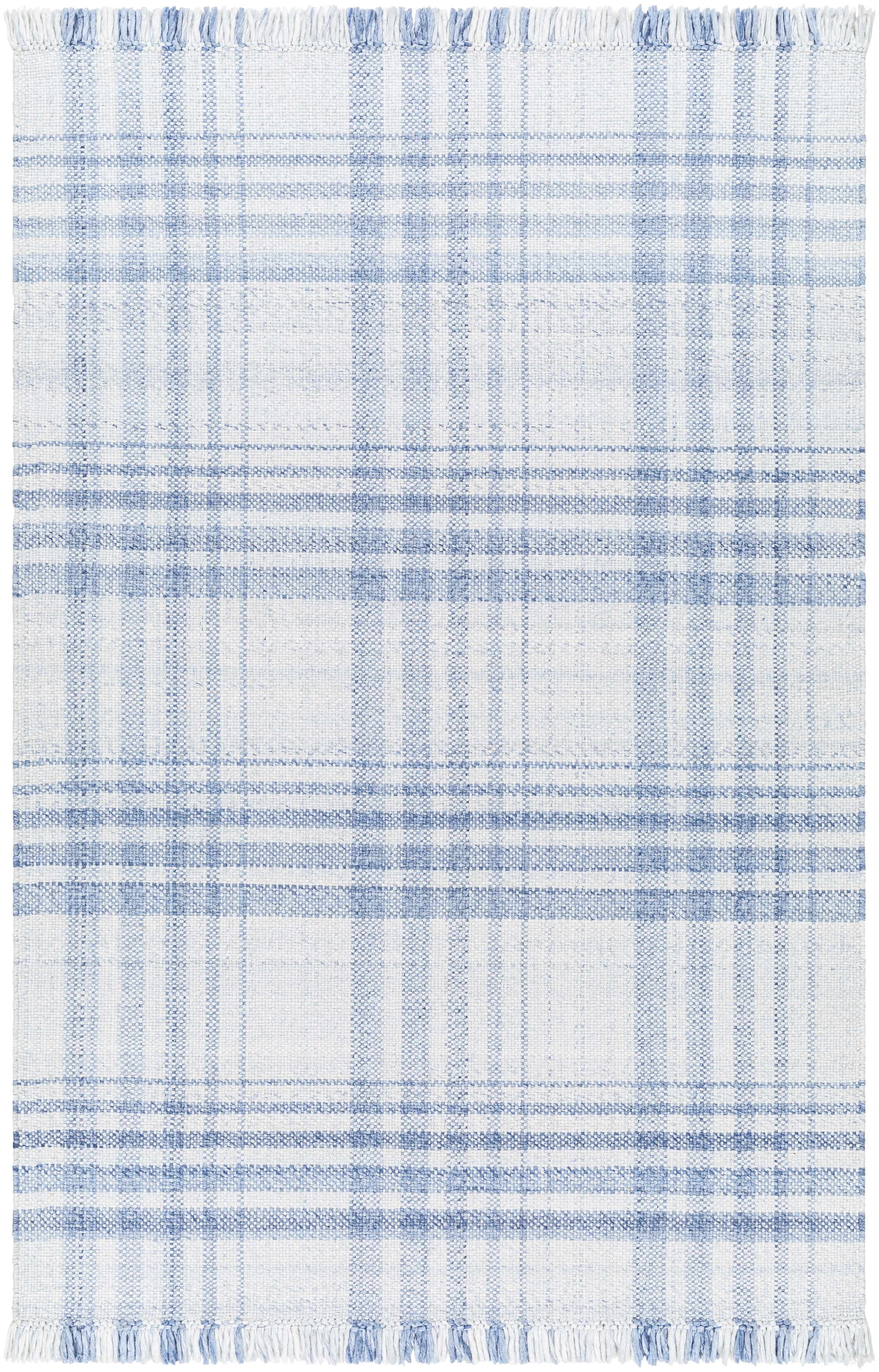 Inara Blue Plaid Area Rug - Image 8