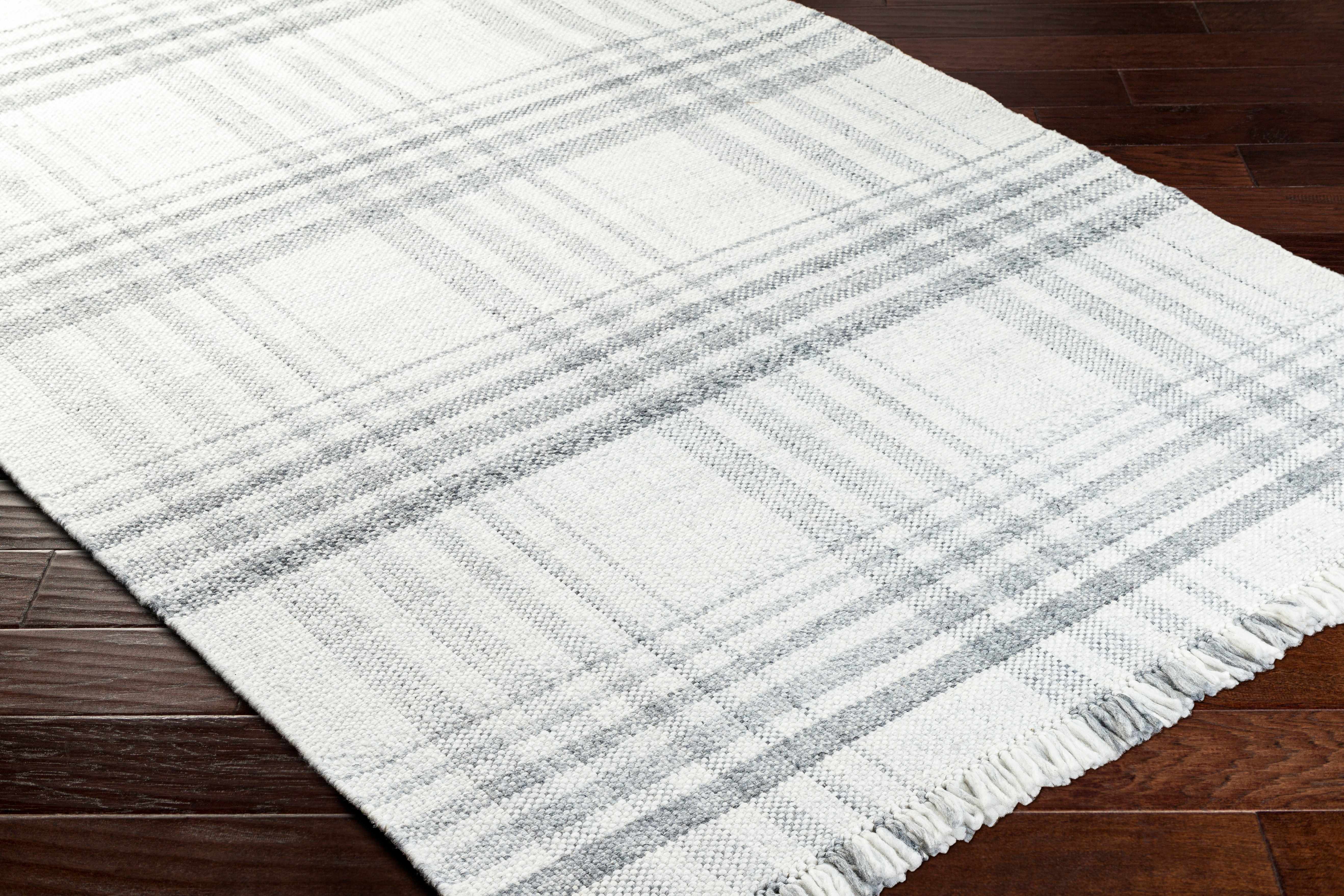 Inara Gray Plaid Area Rug - Image 3