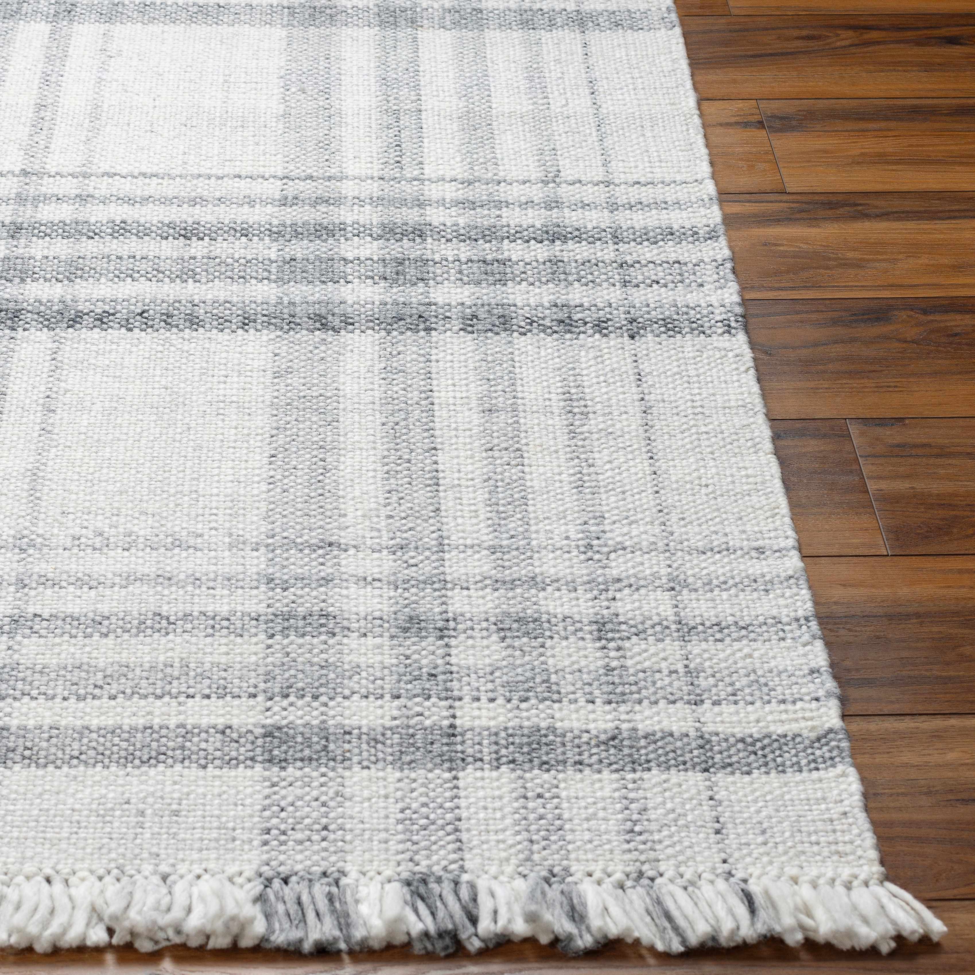 Inara Gray Plaid Area Rug - Image 5