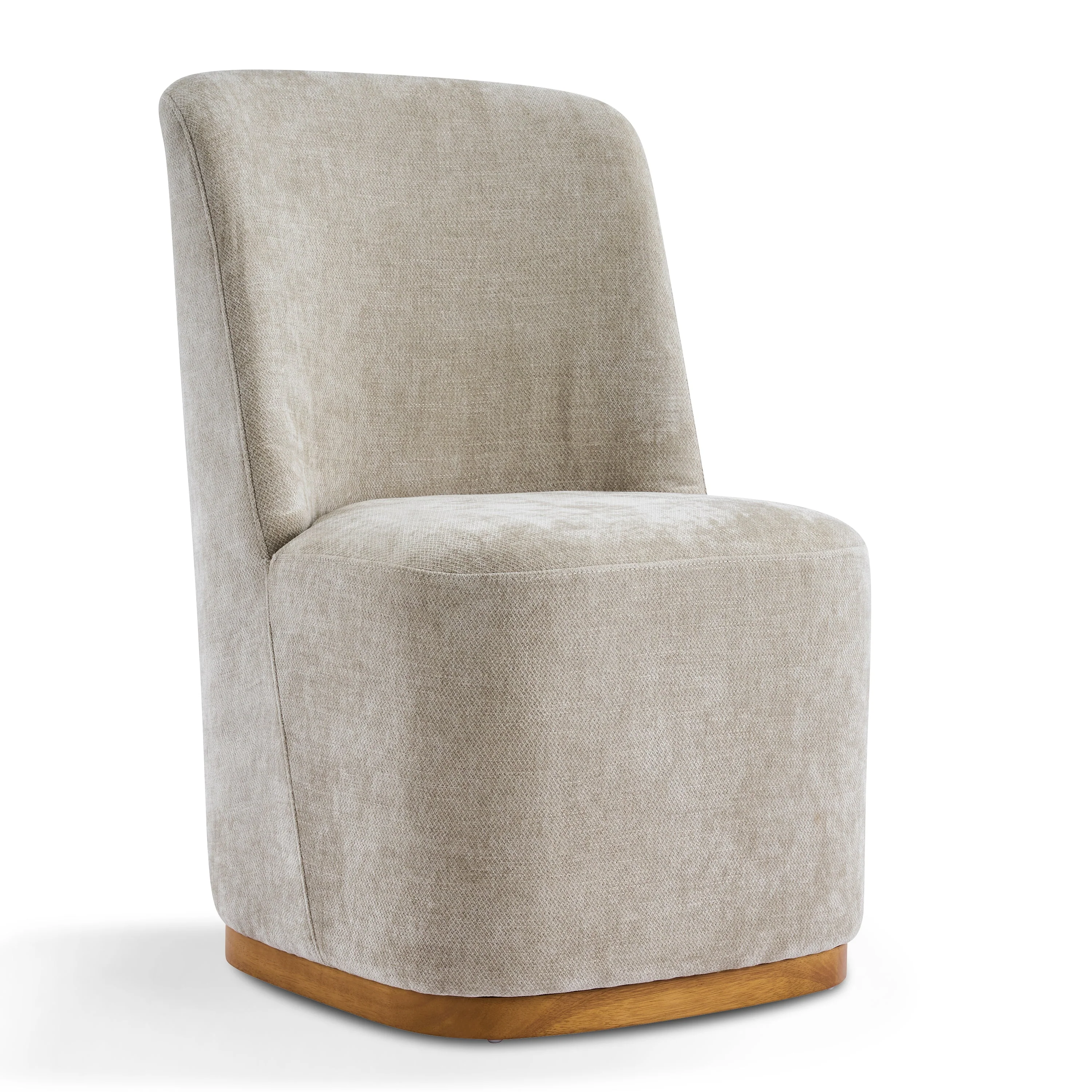 Indoor Dining Chair Set of 2 in Creamy Oatmeal Upholstered Fabric - Image 8