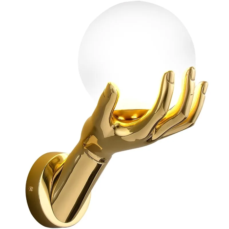 Indoor LED Wall Lamp Modern Resin Glass Bedside Wall Light Living Room Study - Image 4