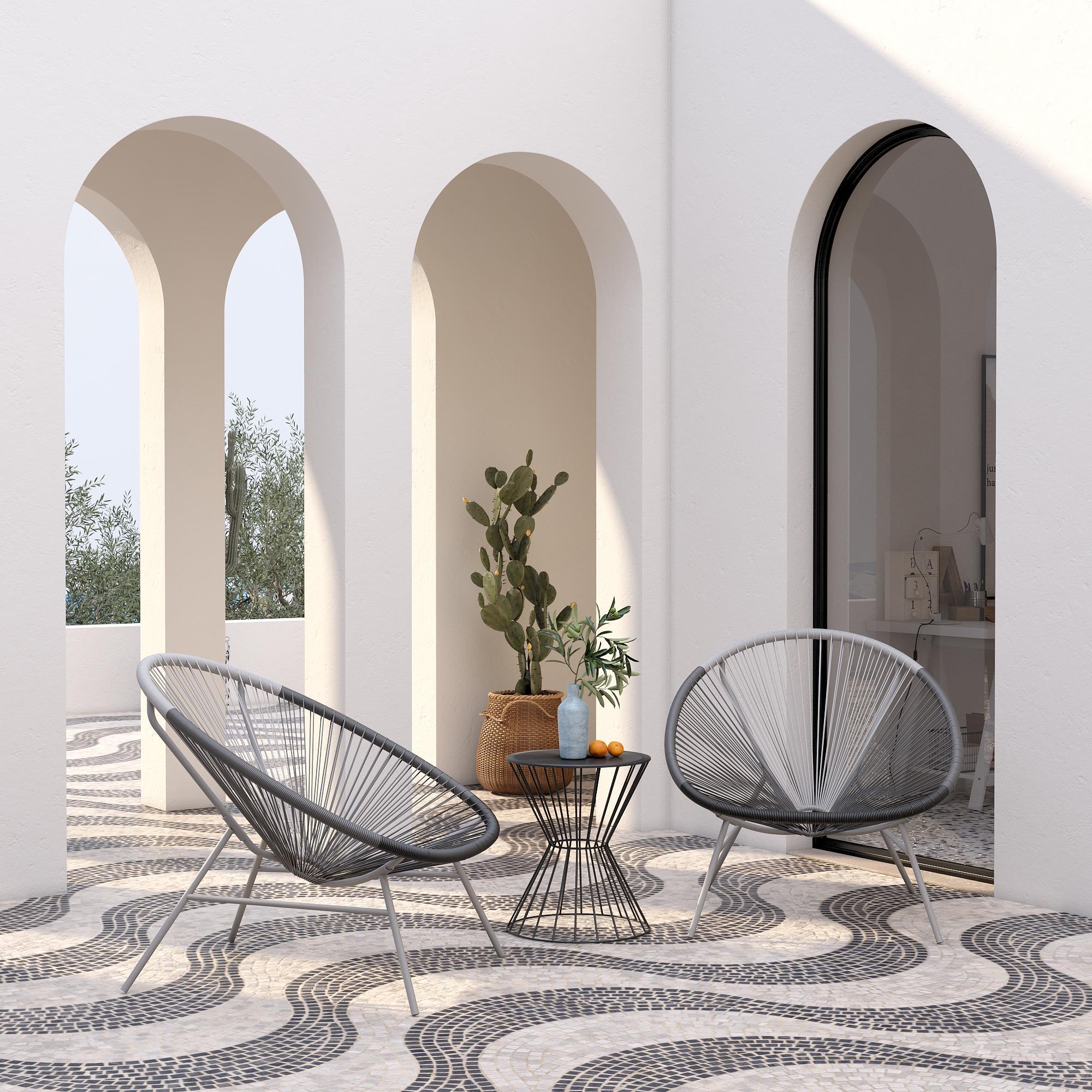 Indoor / Outdoor Lounge Chair (Set of 2) - Dark Gray - Image 3