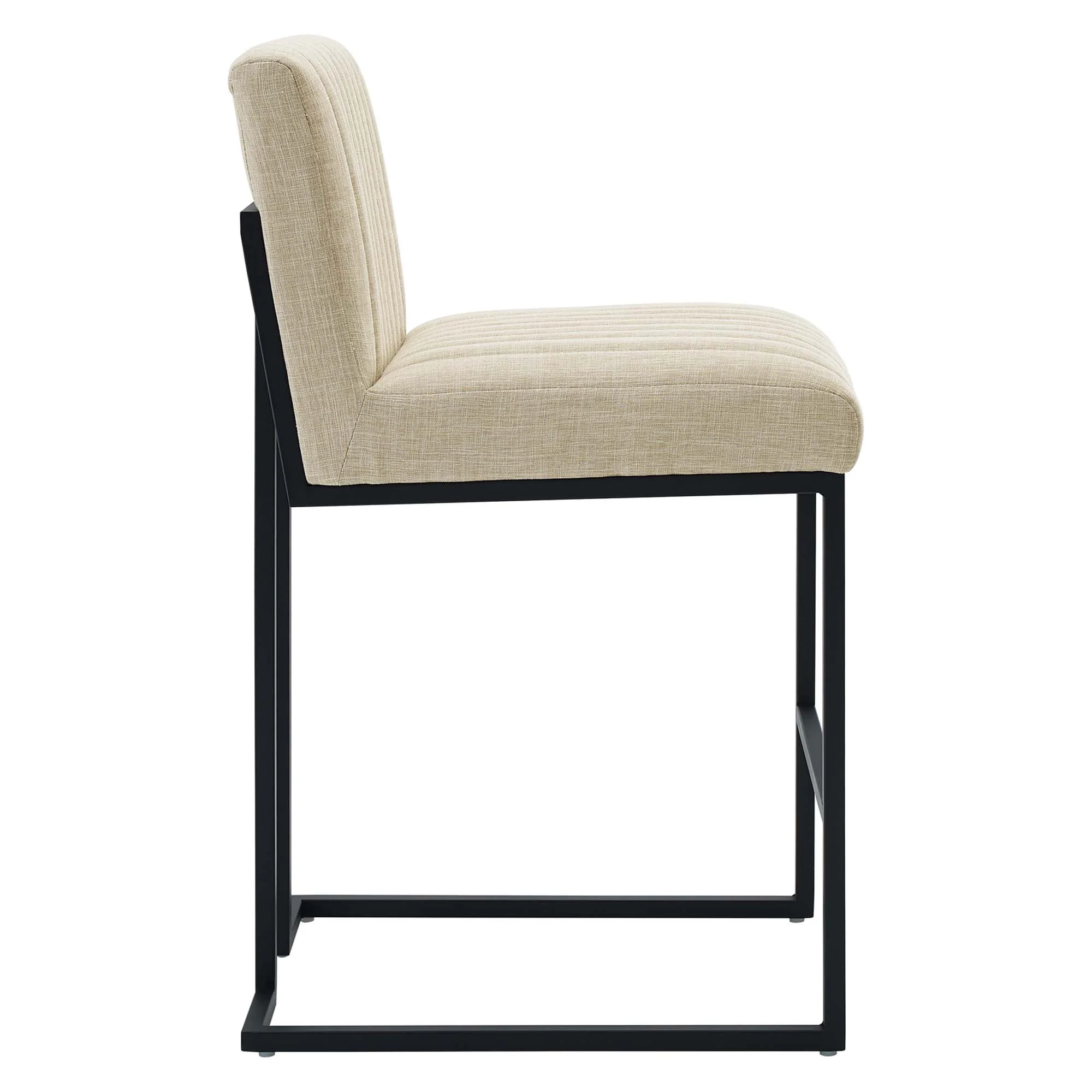 Indulge Channel Tufted Fabric Counter Stools Set of 2 by Modway - Image 4