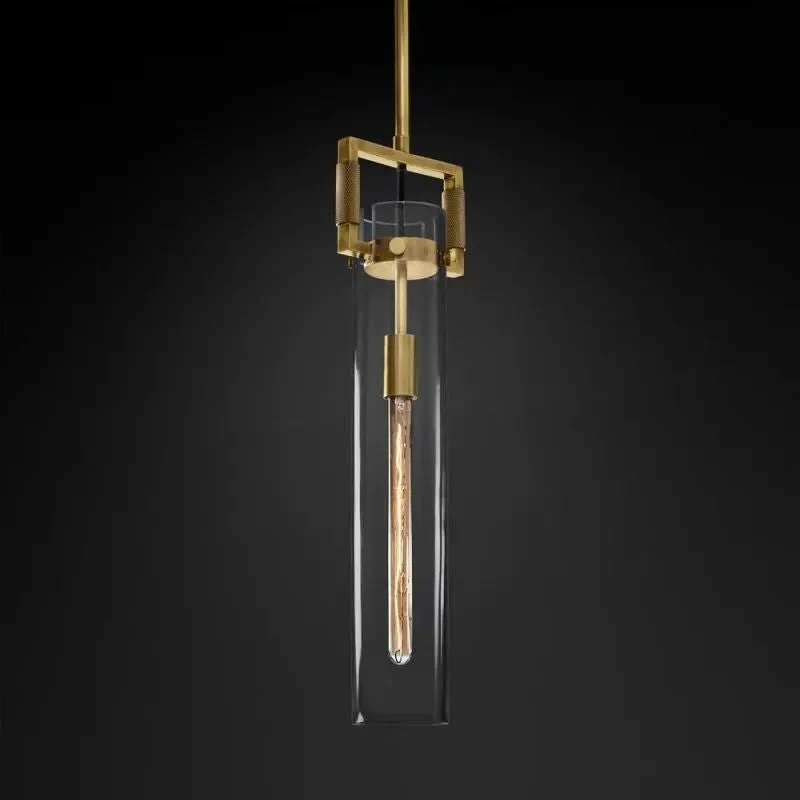 Industrial Brass Glass Pendant Light E26 Edison Ceiling Fixture - Image 12