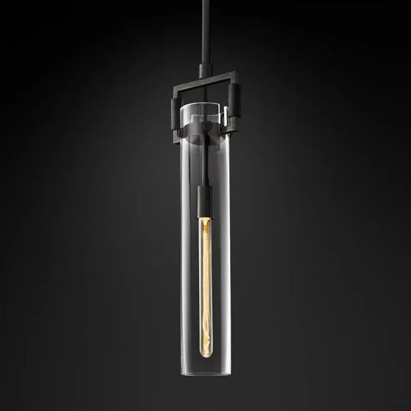 Industrial Brass Glass Pendant Light E26 Edison Ceiling Fixture - Image 13