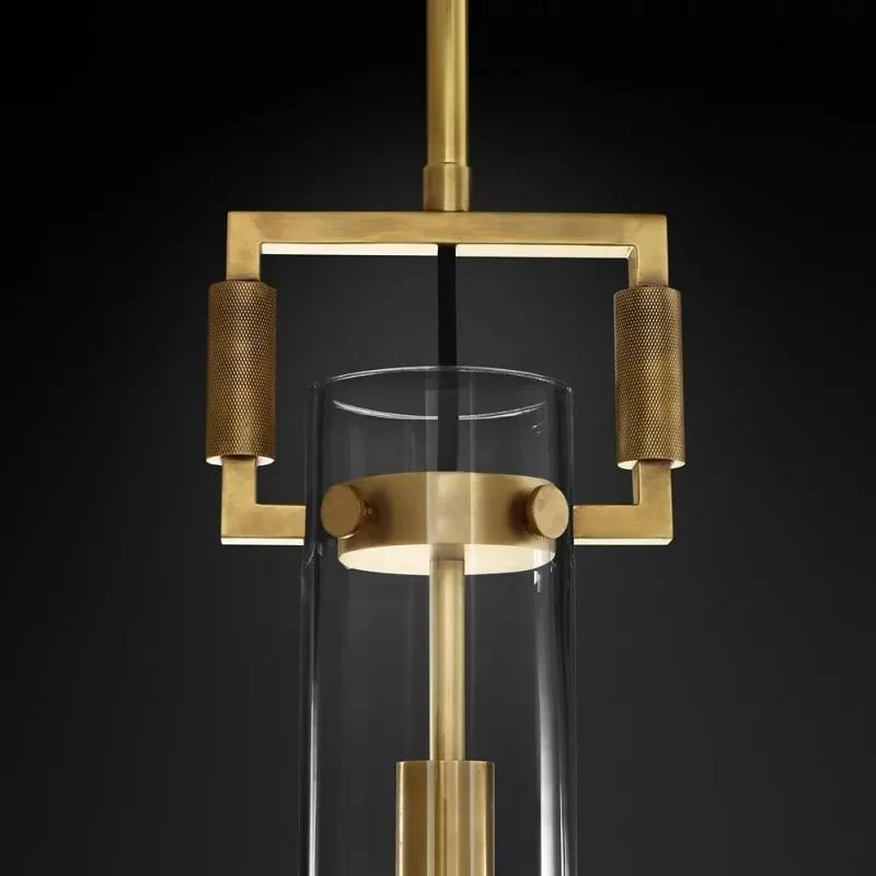 Industrial Brass Glass Pendant Light E26 Edison Ceiling Fixture - Image 16