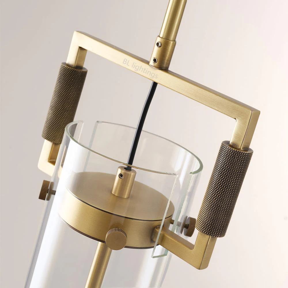 Industrial Brass Glass Pendant Light E26 Edison Ceiling Fixture - Image 22