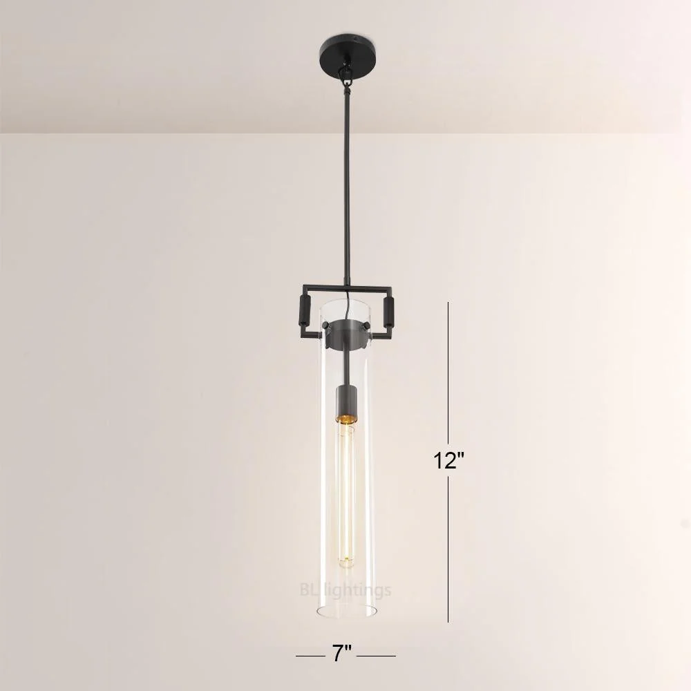 Industrial Brass Glass Pendant Light E26 Edison Ceiling Fixture - Image 23