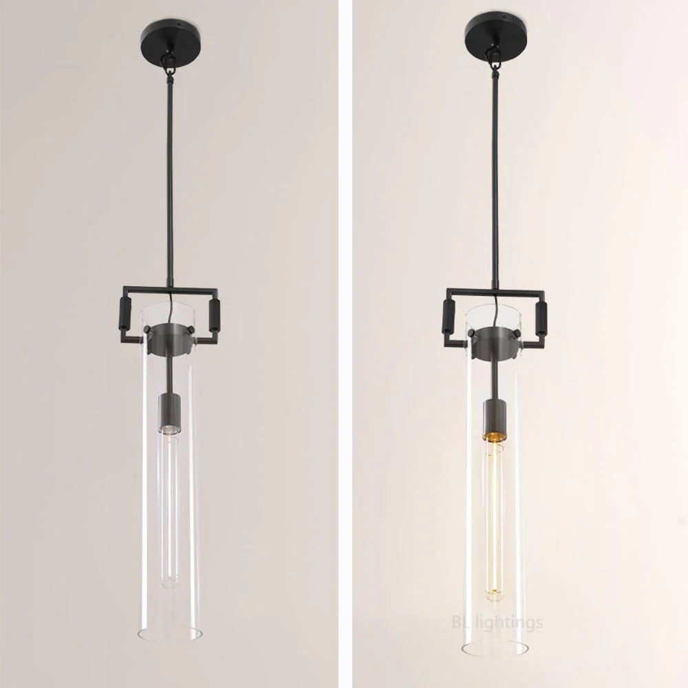 Industrial Brass Glass Pendant Light E26 Edison Ceiling Fixture - Image 25