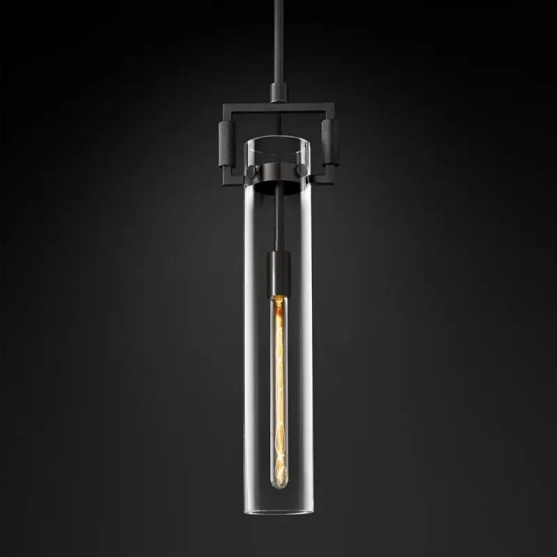 Industrial Brass Glass Pendant Light E26 Edison Ceiling Fixture - Image 5