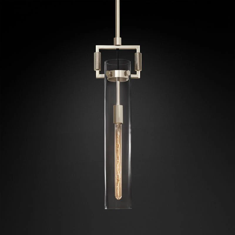 Industrial Brass Glass Pendant Light E26 Edison Ceiling Fixture - Image 7