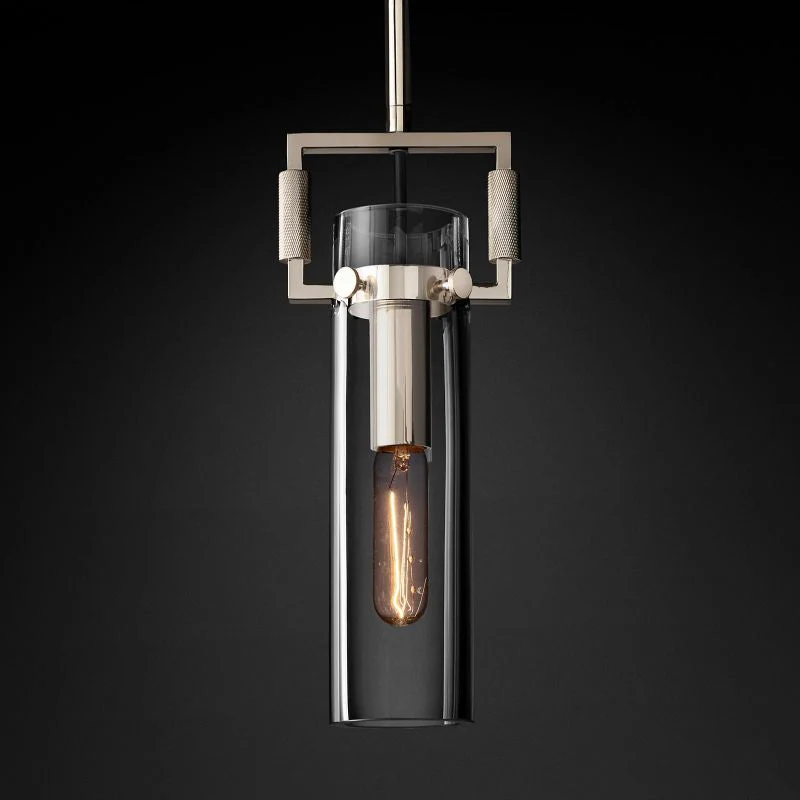 Industrial Brass Glass Pendant Light E26 Edison Ceiling Fixture - Image 8