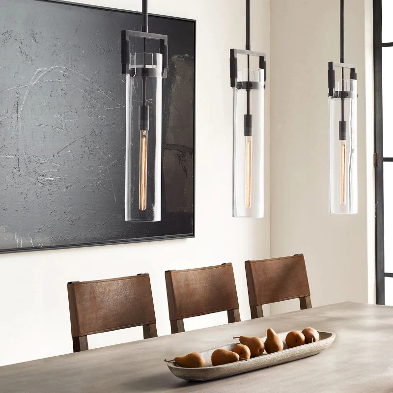 Industrial Brass Glass Pendant Light E26 Edison Ceiling Fixture - Image 9