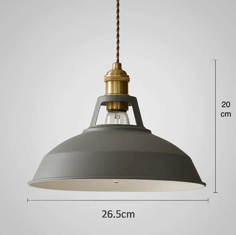 Industrial Colourful Metal Dome Pendant Light LED 1-light - Image 11