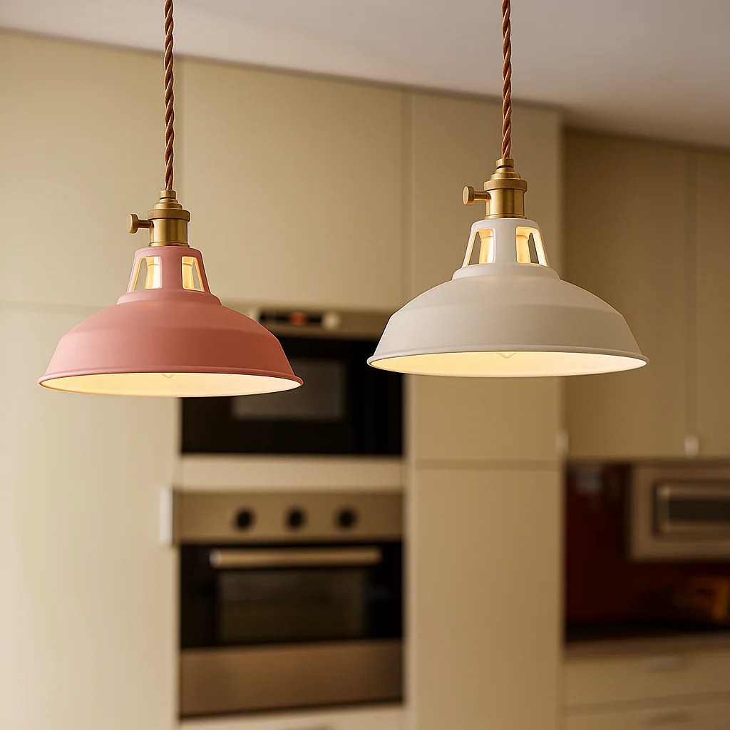 Industrial Colourful Metal Dome Pendant Light LED 1-light - Image 2