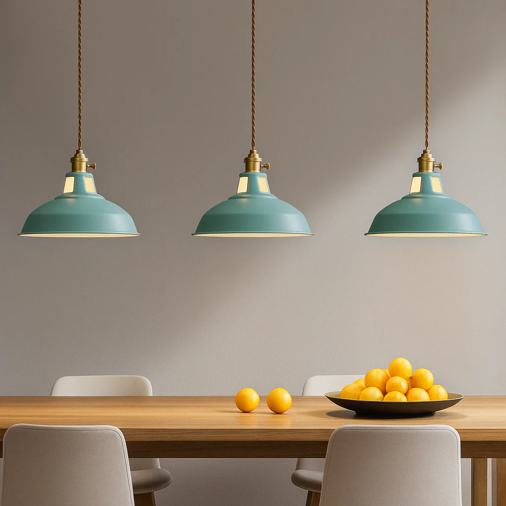 Industrial Colourful Metal Dome Pendant Light LED 1-light - Image 5
