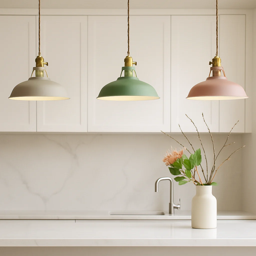 Industrial Colourful Metal Dome Pendant Light LED 1-light - Image 6