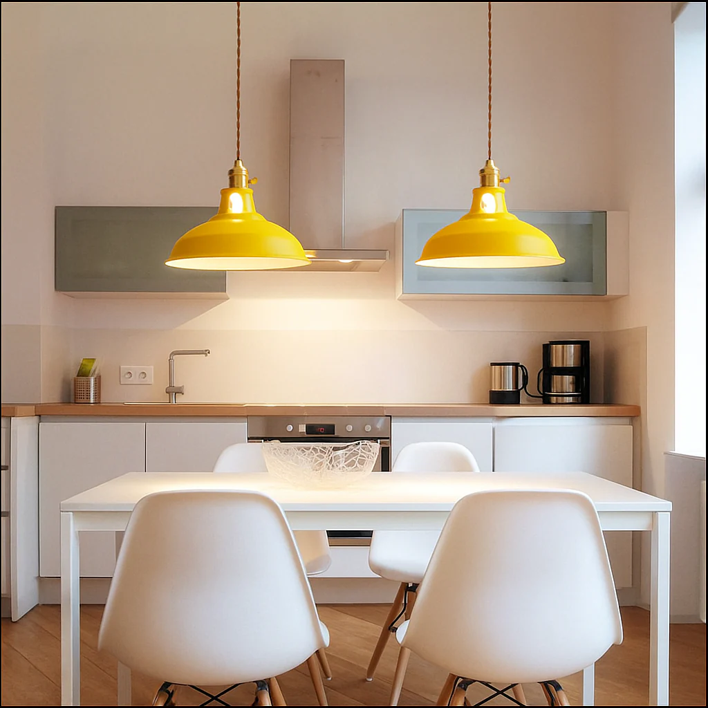 Industrial Colourful Metal Dome Pendant Light LED 1-light - Image 9