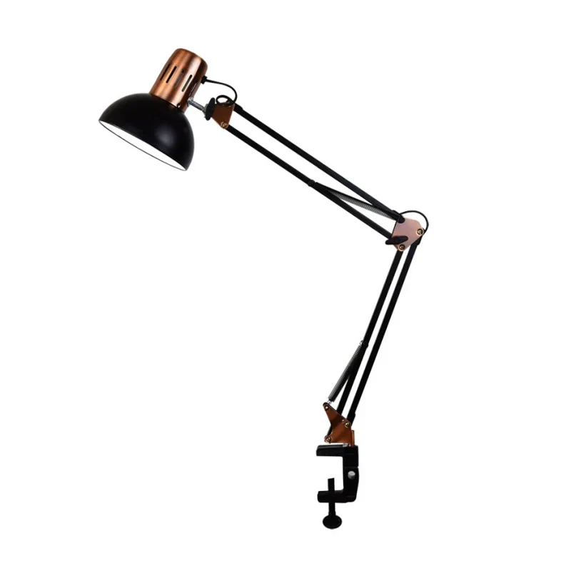 Industrial Foldable LED Table Lamp with Clamp Telescopic Swing Arm for Desk - Image 7