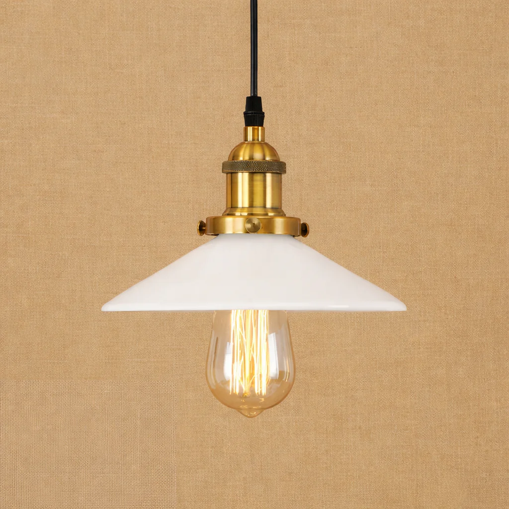 Industrial Glass Pendant Light Vintage Loft Hanging Lamp Metal Ceiling Fixture - Image 7