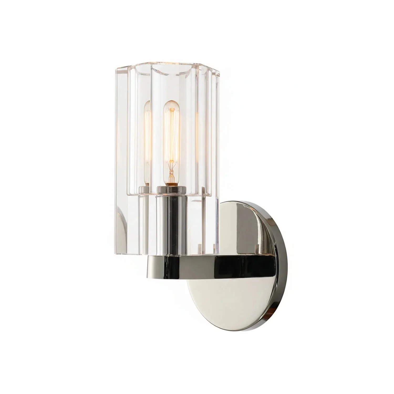 Industrial Glass Wall Sconce E12 Dimmable Modern Bathroom Light - Image 2