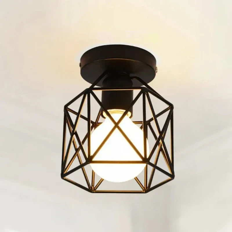 Industrial LED Pendant Light – Modern Metal Cage Hanging Lamp for Dining Room - Image 9