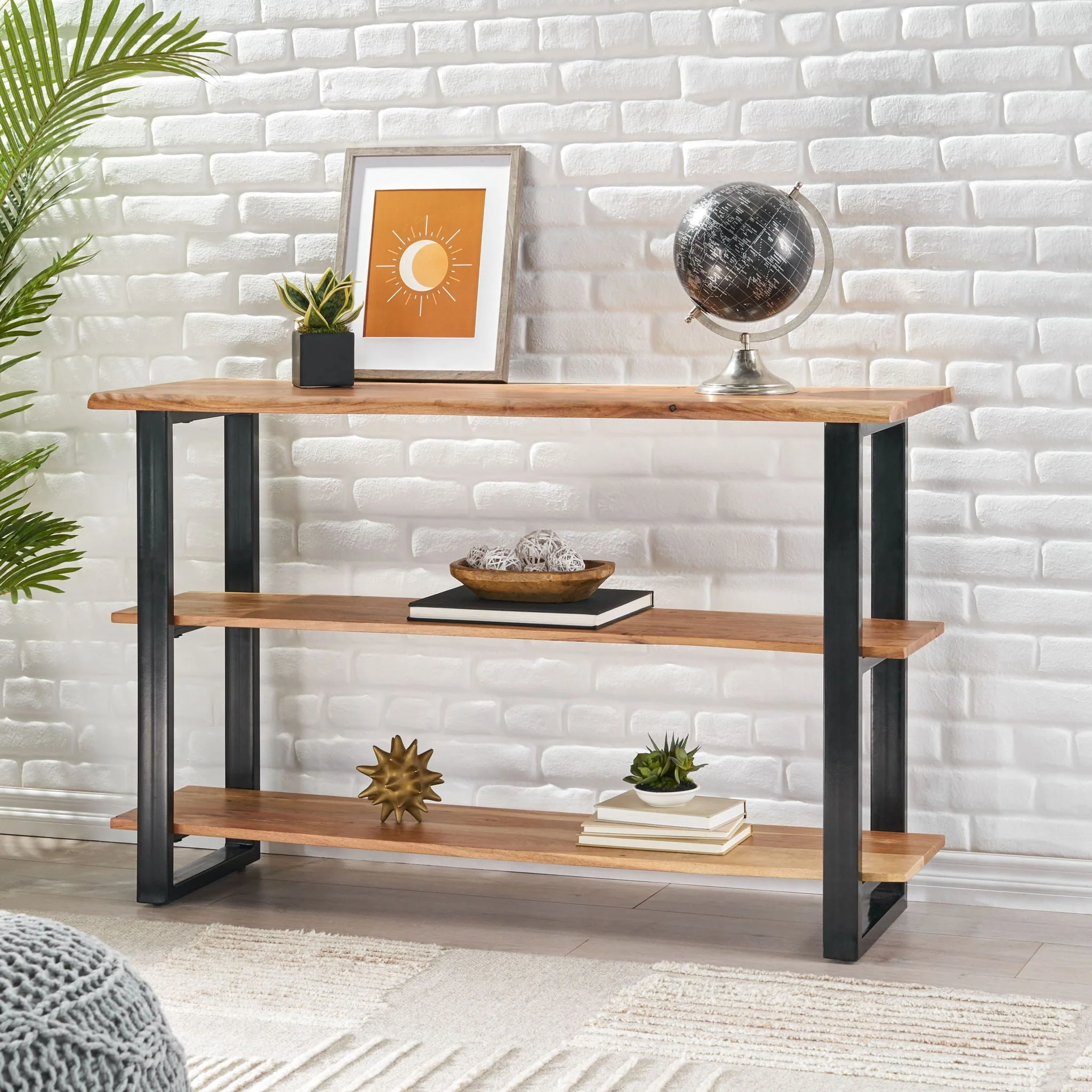 Industrial Media Console Table - Natural - Image 3