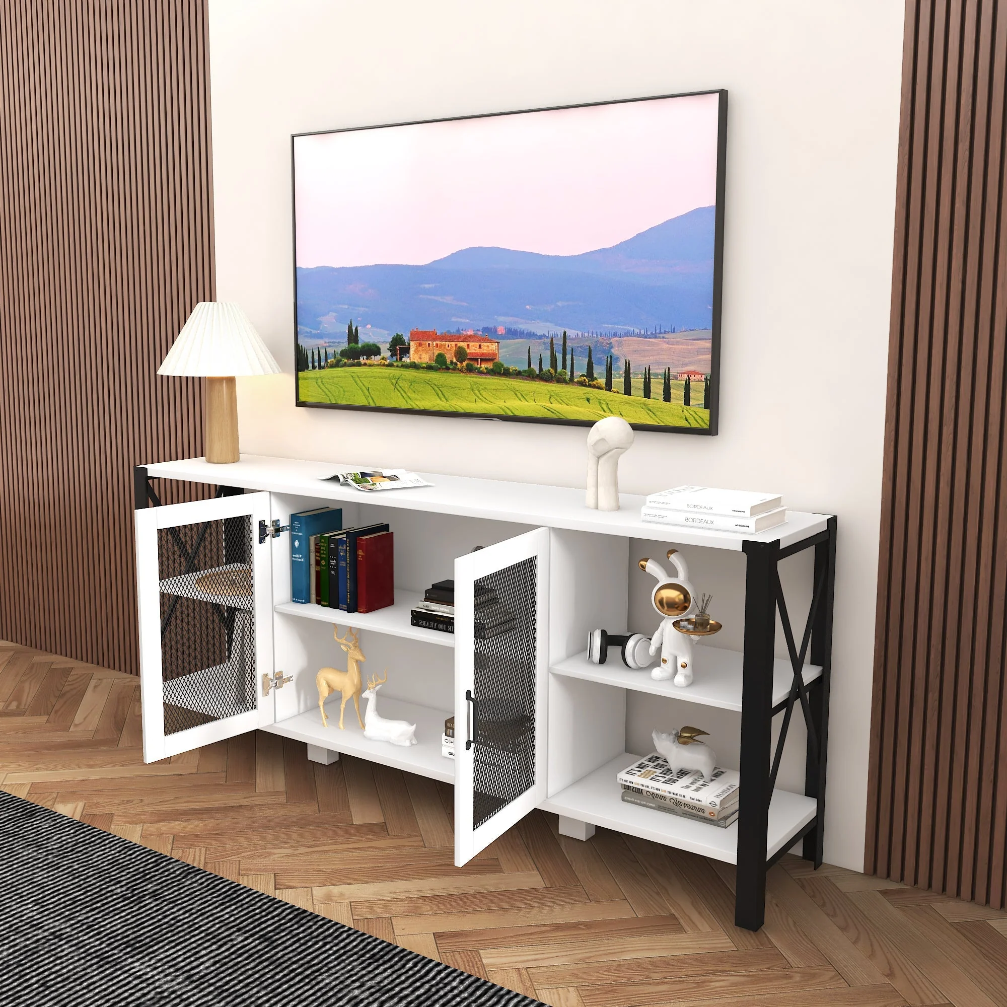 Industrial TV Stand for Living Room and Bedroom - Image 3
