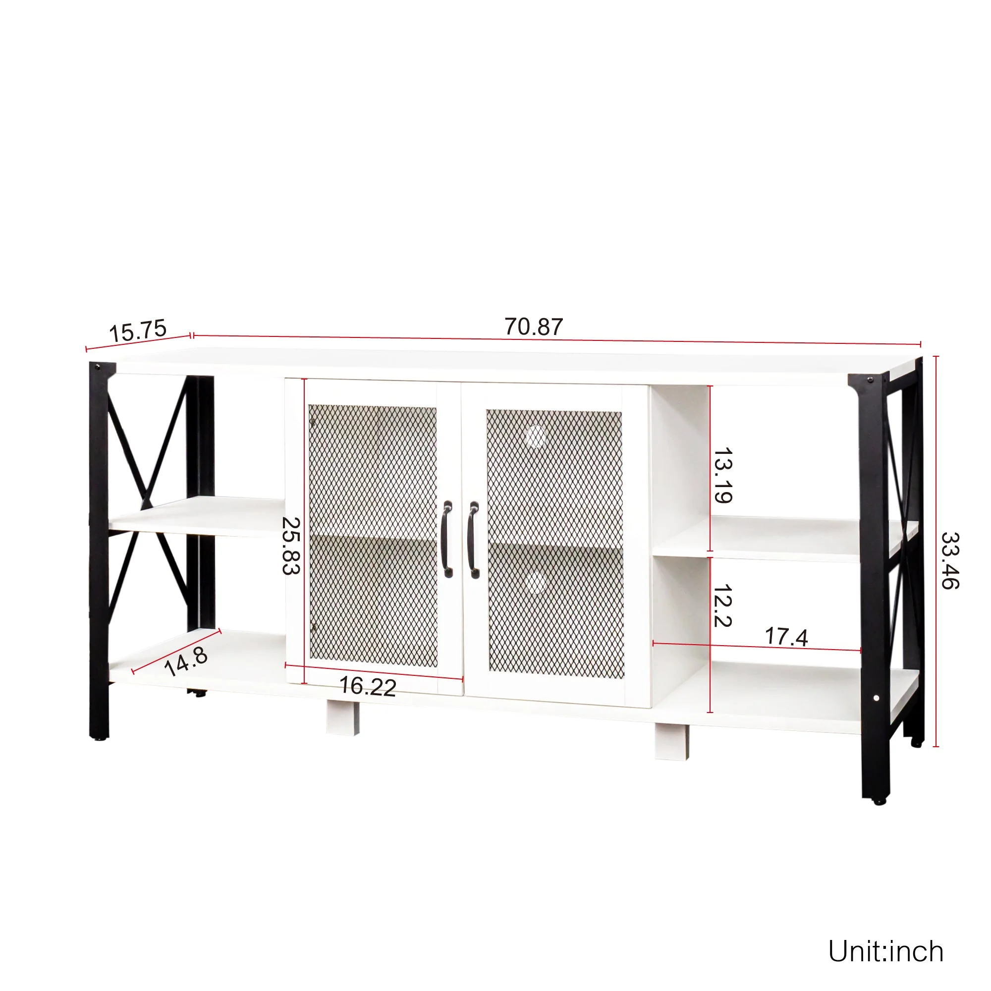 Industrial TV Stand for Living Room and Bedroom - Image 8