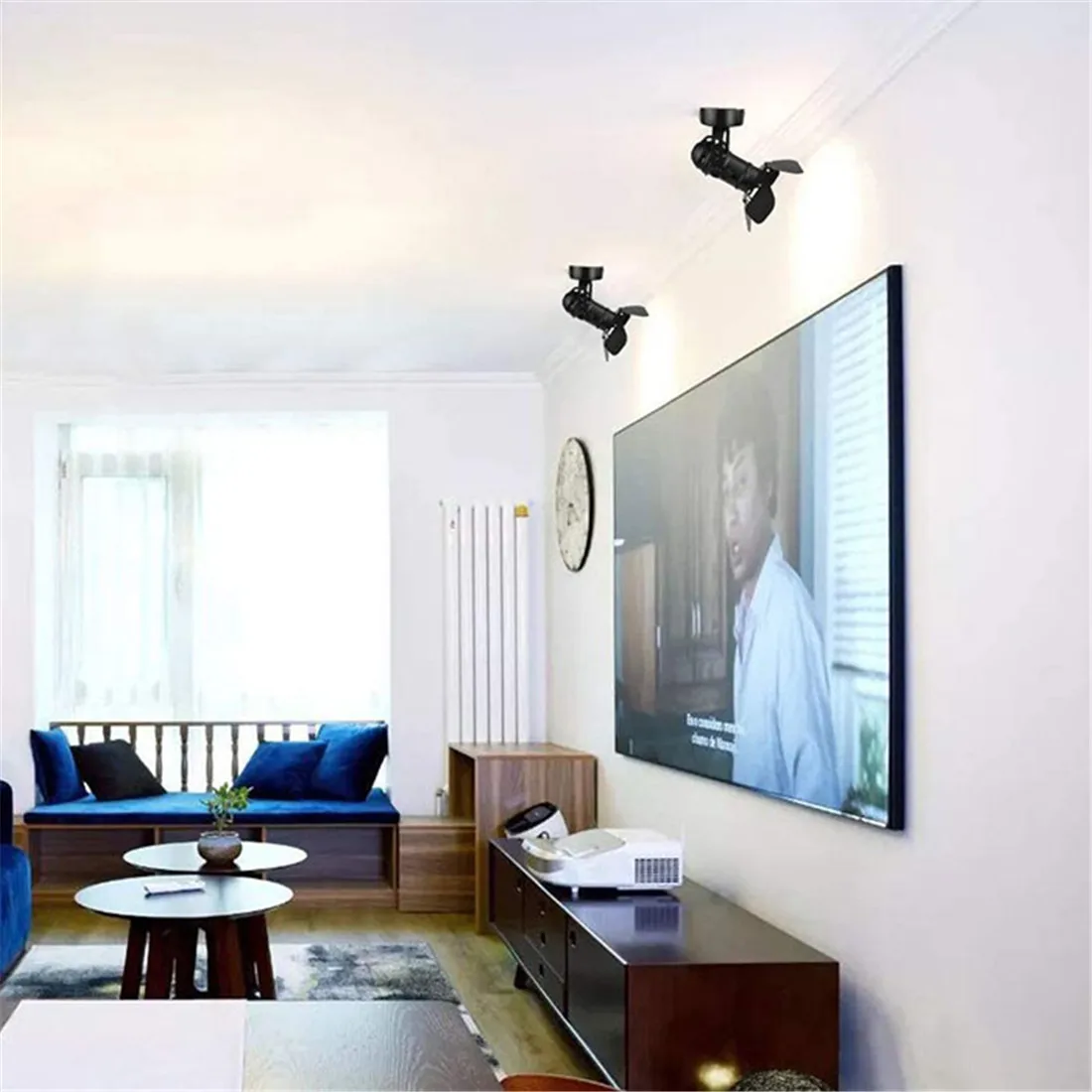 Industrial Vintage LED Ceiling Spotlight Barn Door Art Gallery Hallway Stage - Image 4
