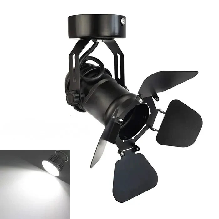 Industrial Vintage LED Ceiling Spotlight Barn Door Art Gallery Hallway Stage - Image 8