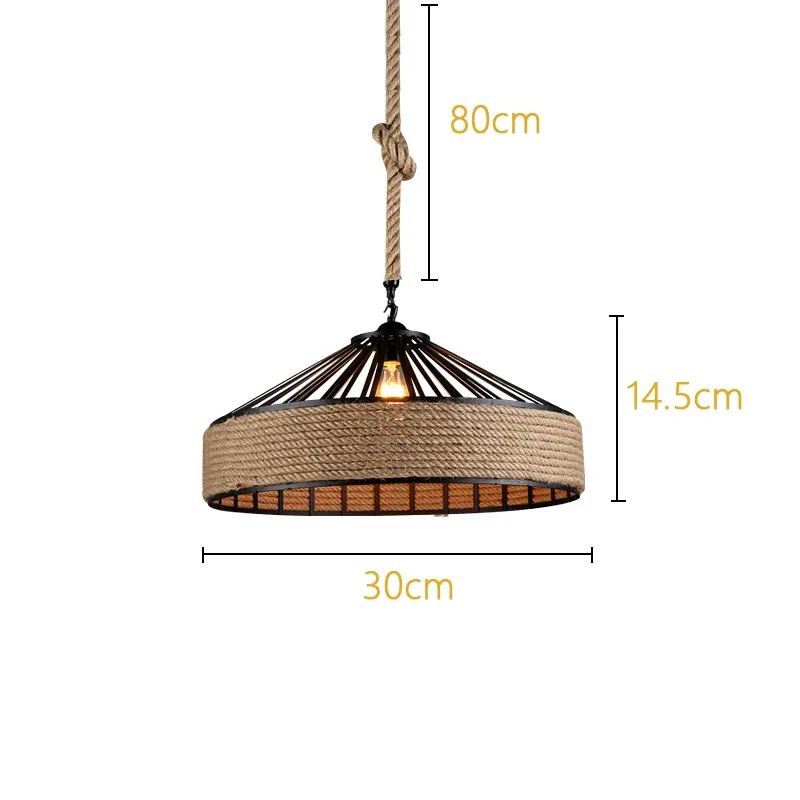 Industrial Vintage Pendant Lamp – Metal Twine Handwoven Chandelier Light - Image 9