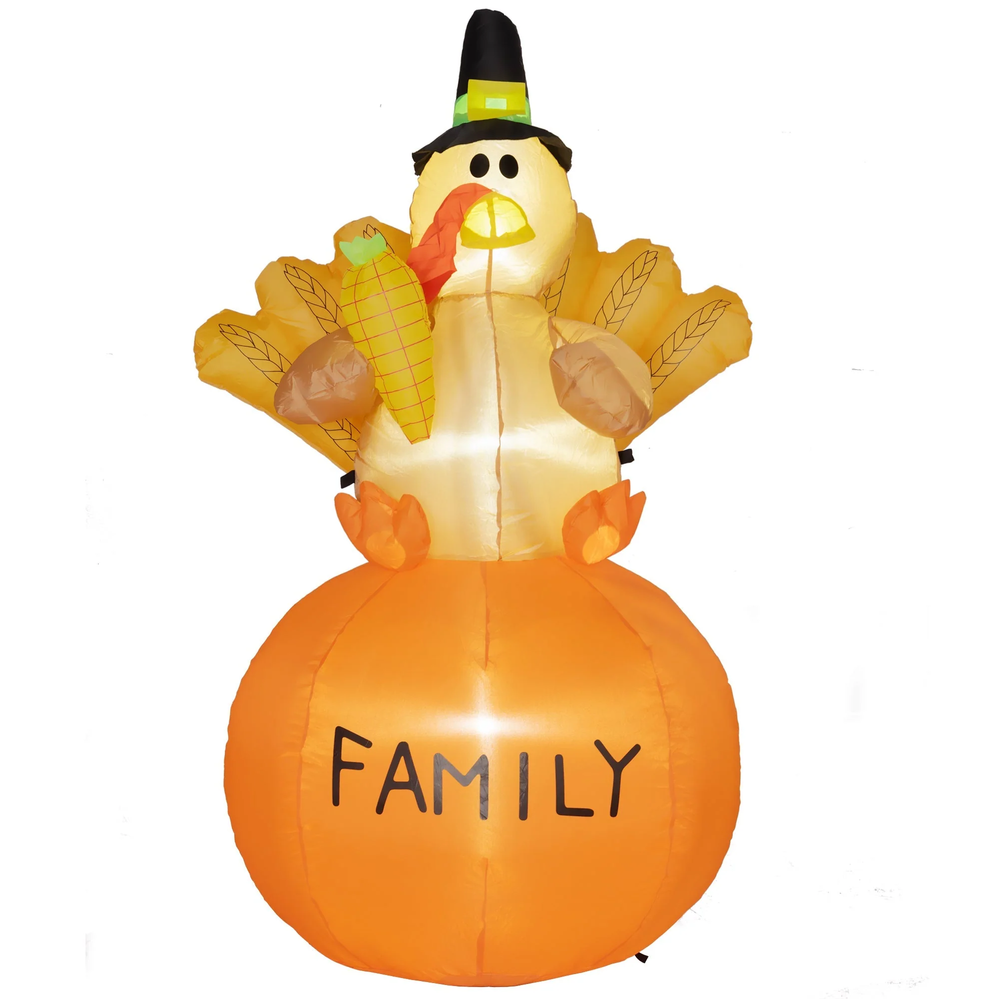 Inflatable Thanksgiving Turkey LED Display for Garden Indoor Outdoor - Image 5