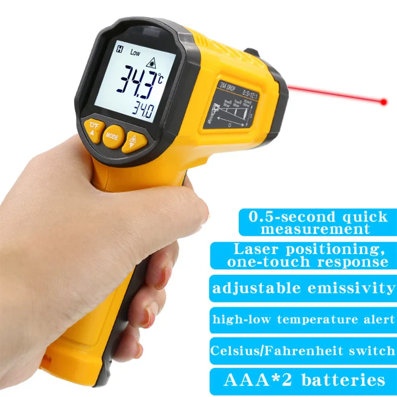 Infrared Non-Contact Thermometer TS380 – Handheld High-Precision Temperature Gauge - Image 2