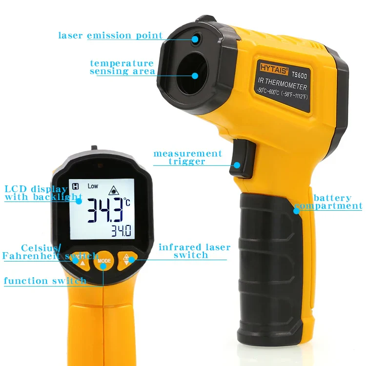 Infrared Non-Contact Thermometer TS380 – Handheld High-Precision Temperature Gauge - Image 4