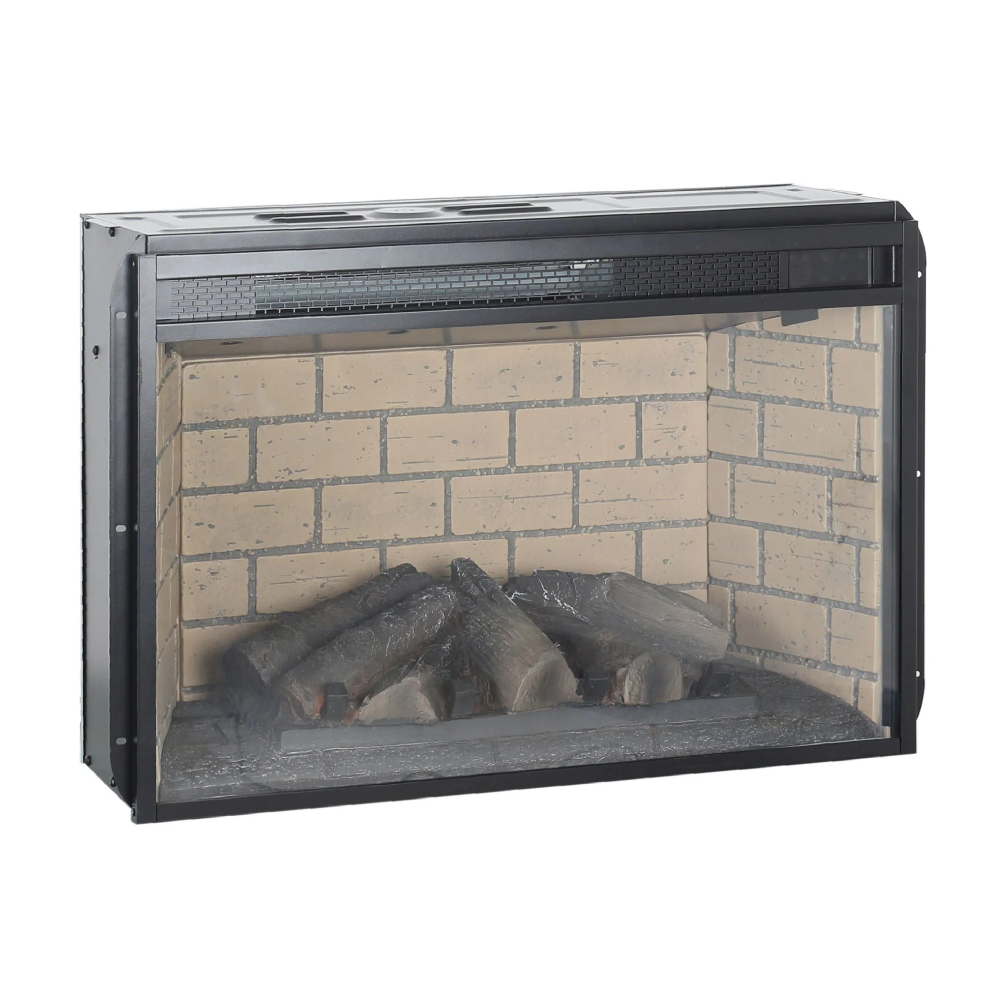Infrared Quartz Heater Fireplace Insert -Woodlog Version With Brick - Image 2