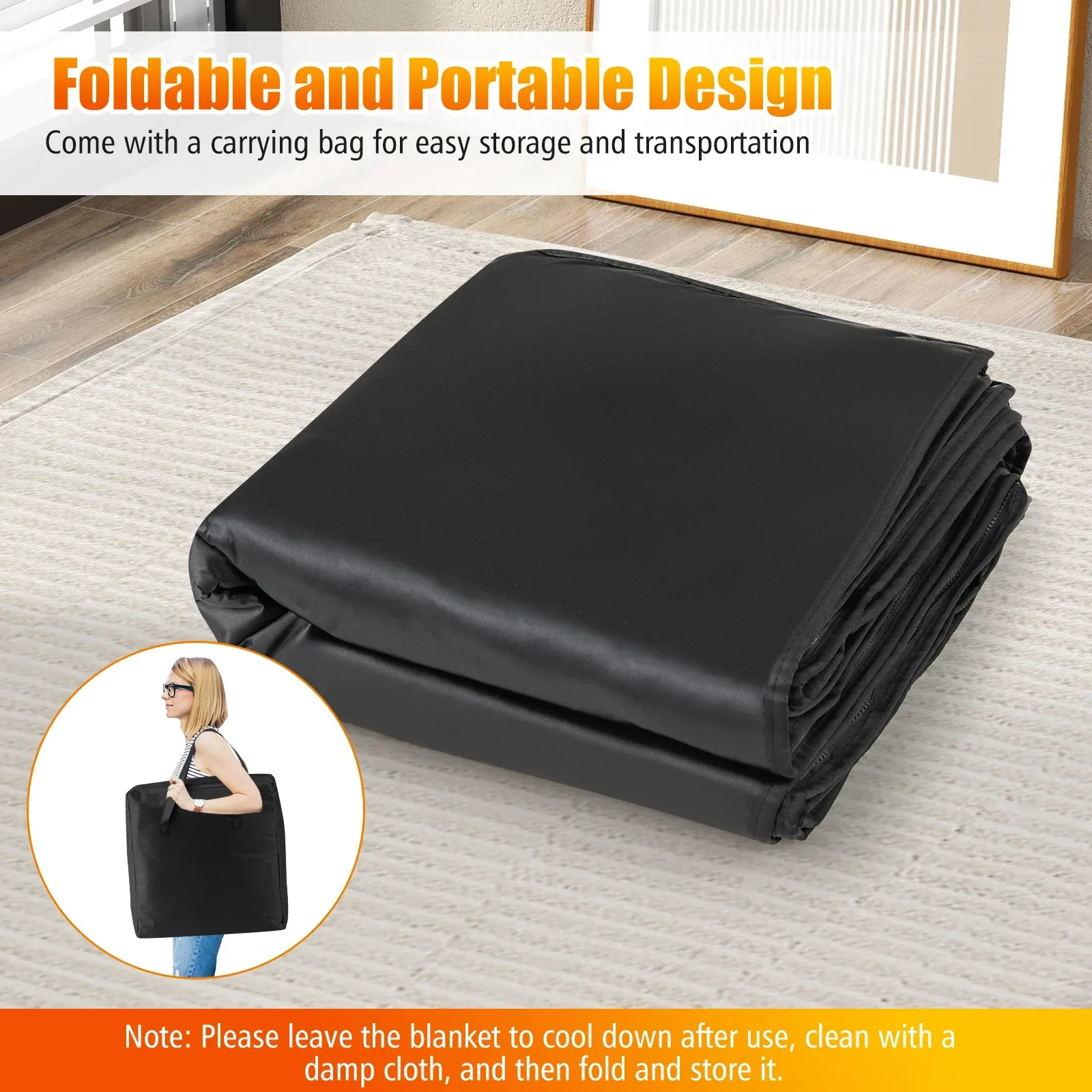 Infrared Sauna Blanket with Sleeves Heat Wrap 90-180°F Timer Home Spa - Image 3