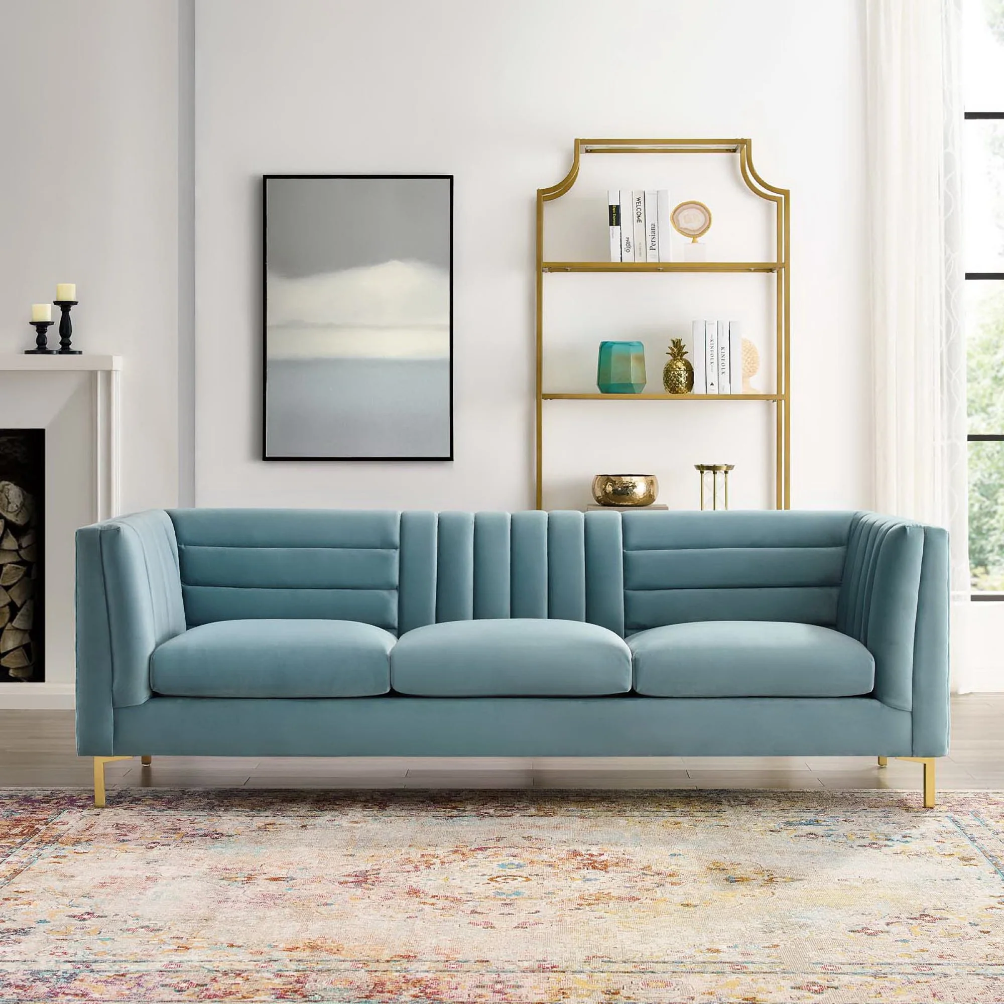 Ingenuity Channel Tufted Performance Velvet Sofa by Modway - Image 5