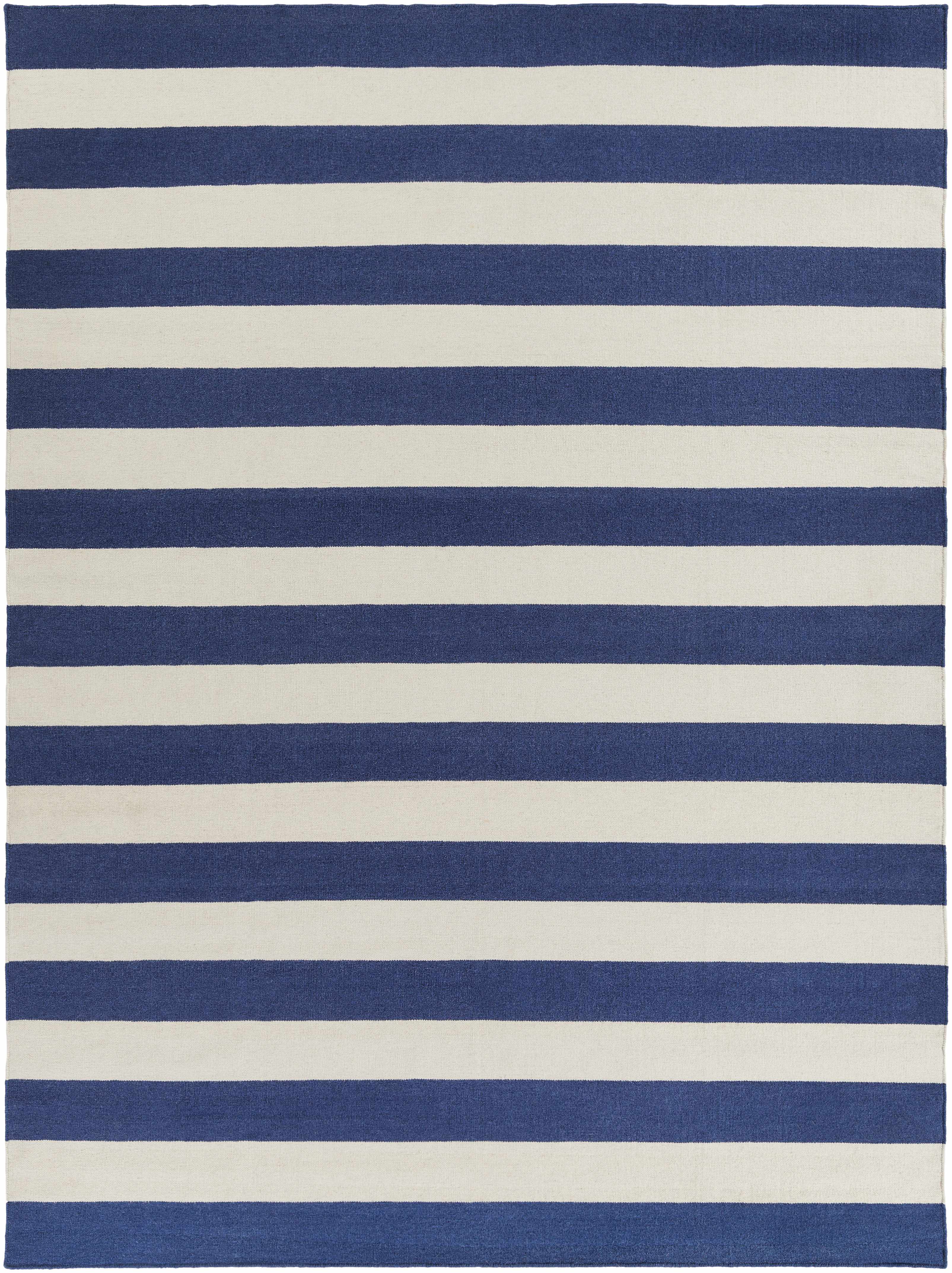 Ingersoll 8x11 Blue&White Striped Wool Rug - Clearance - Image 6