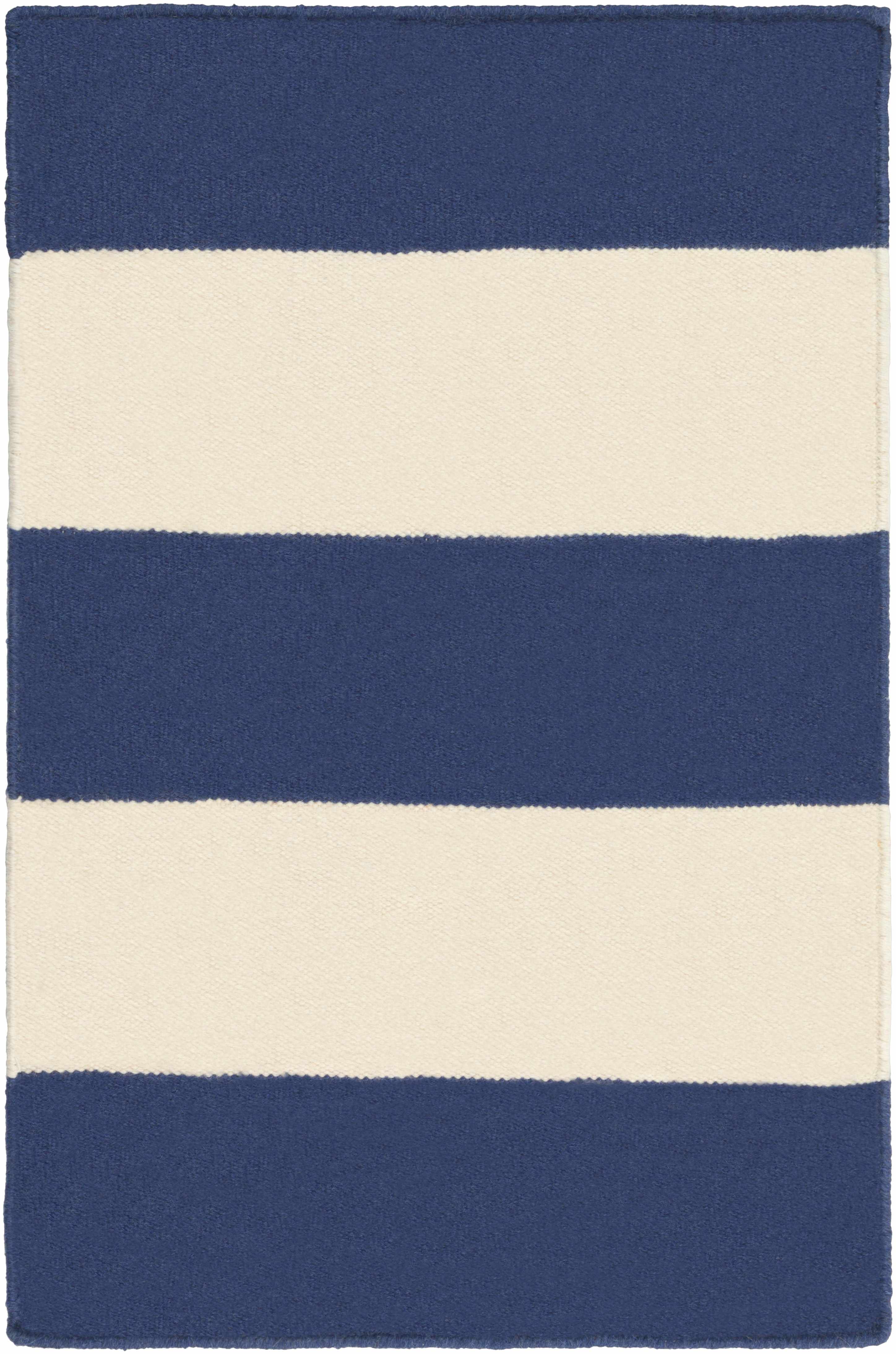 Ingersoll 8x11 Blue&White Striped Wool Rug - Clearance - Image 7