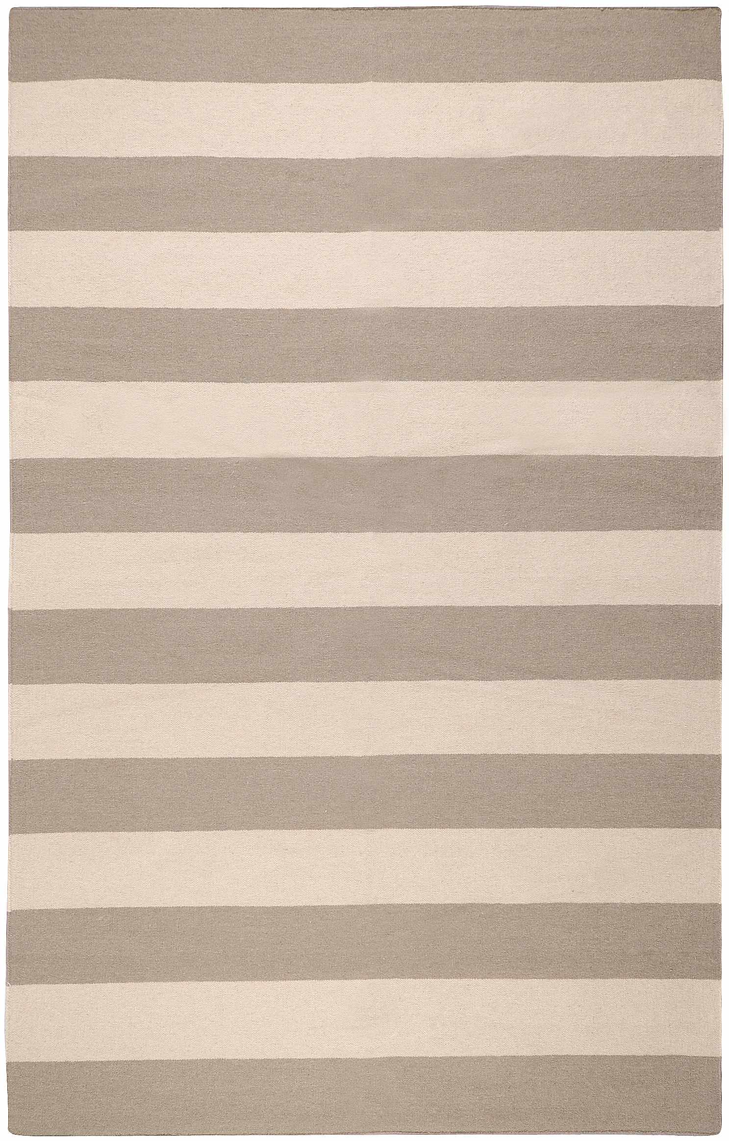 Ingersoll Beige&Gray Striped Wool Area Rug - Clearance