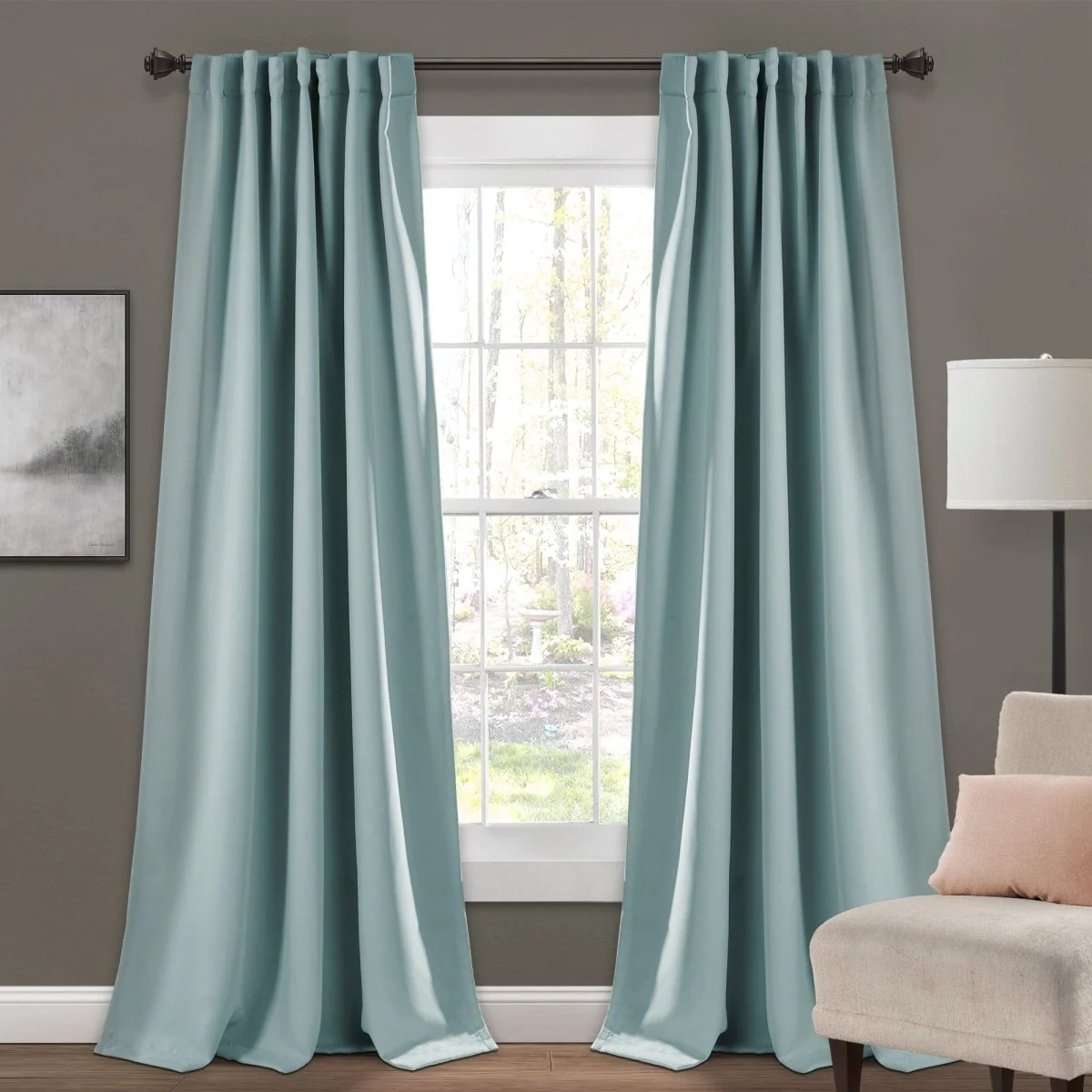 Insulated Back Tab Blackout Curtain Panel Set - Image 16