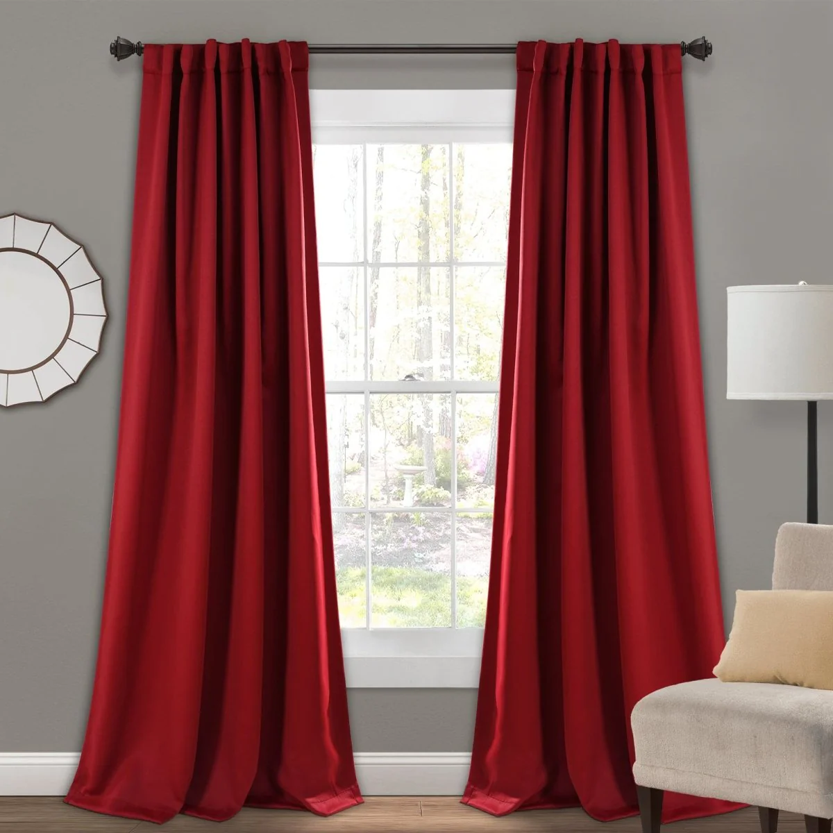 Insulated Back Tab Blackout Curtain Panel Set - Image 20