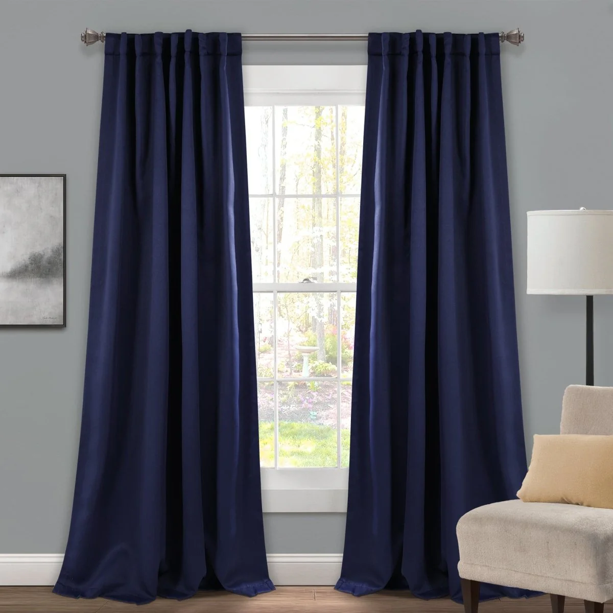 Insulated Back Tab Blackout Curtain Panel Set - Image 3