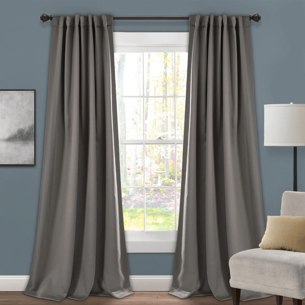 Insulated Back Tab Blackout Curtain Panel Set - Image 8