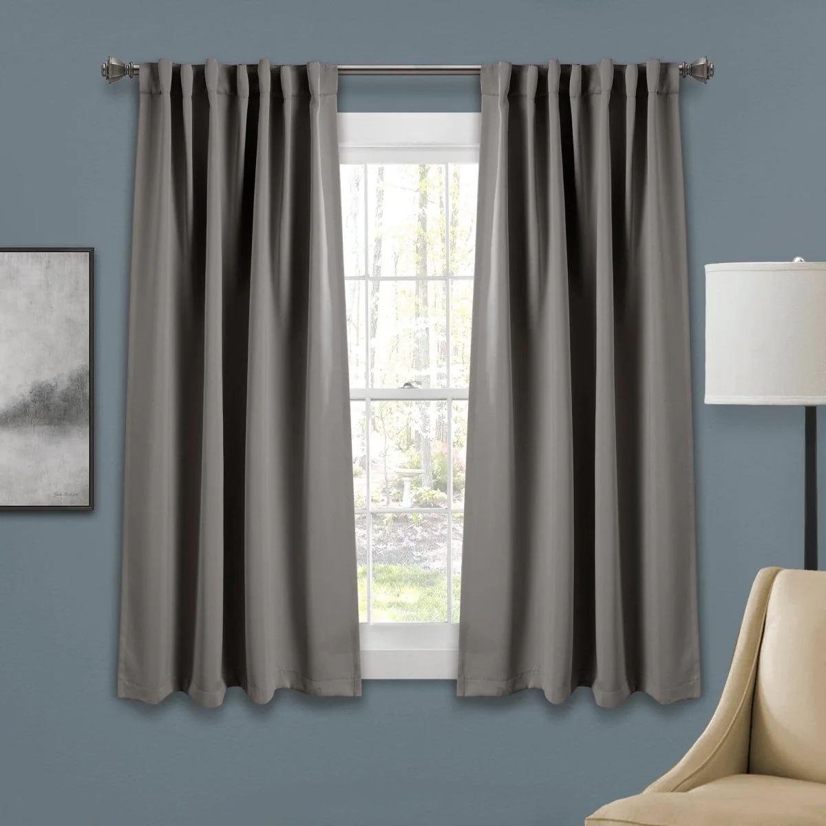 Insulated Back Tab Blackout Curtain Panel Set - Image 9